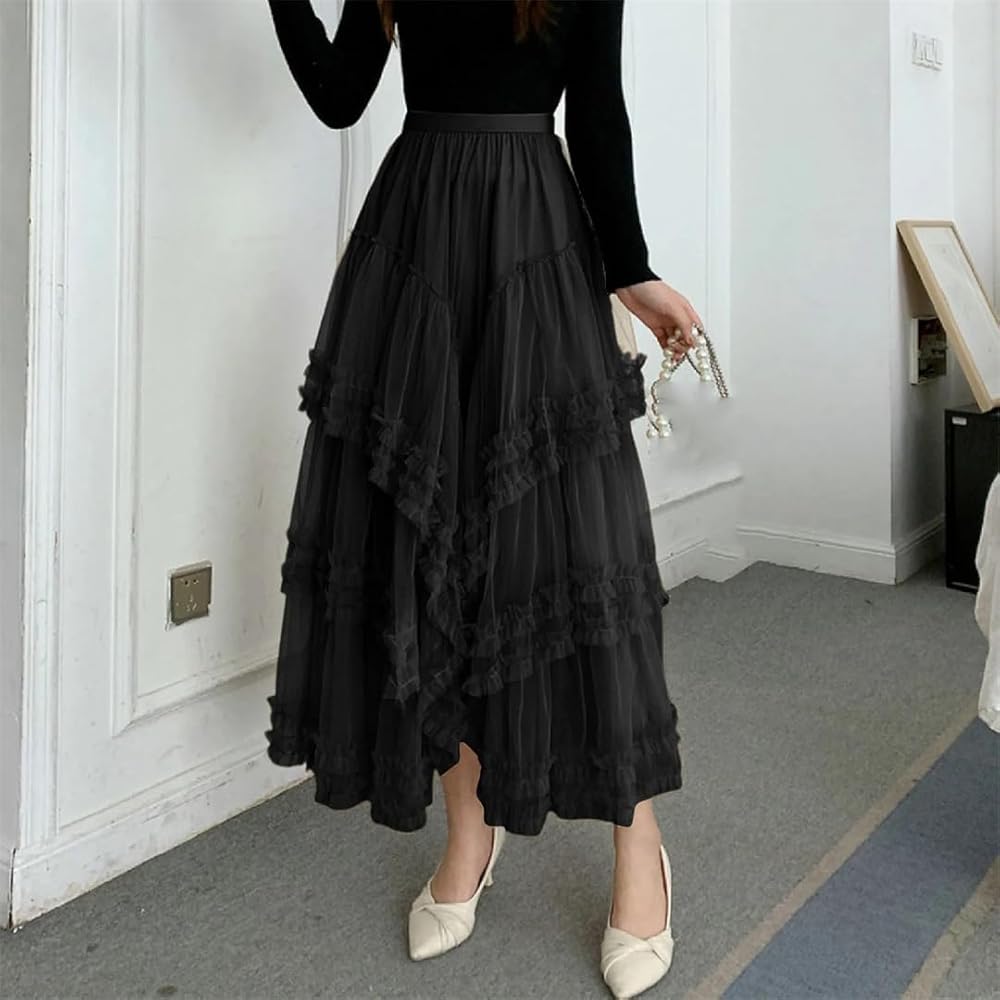 Amazon.com: Generic Women's Spring Summer Tiered Tulle Maxi